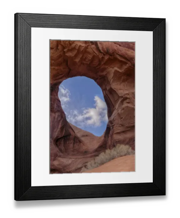 Framed Print : USA Arizona Monument Valley Ear-of-the-Wind Window Framed Print : USA Arizona Monument Valley Ear-of-the-Wind Window