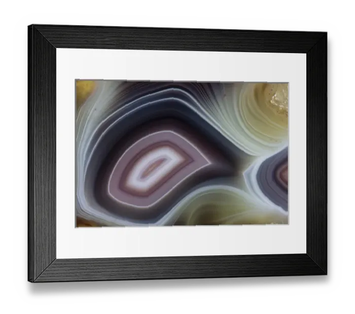 Framed Print : Botswana Banded Agate, Quartzsite, AZ