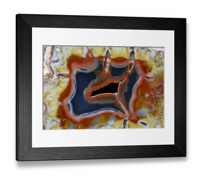 Framed Print : Banded Agate, Quartzsite, AZ