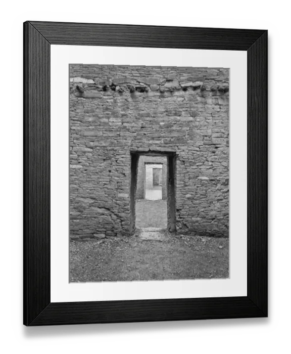 Framed Print : USA Arizona Pueblo Bonita Chaco Canyon Chaco Doors