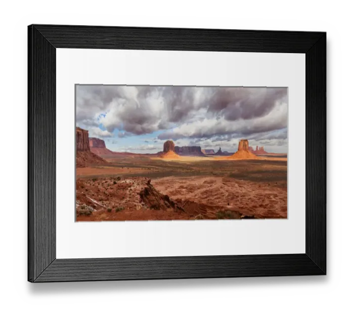 Framed Print : USA Arizona Monument Valley Under Clouds Framed Print : USA Arizona Monument Valley Under Clouds