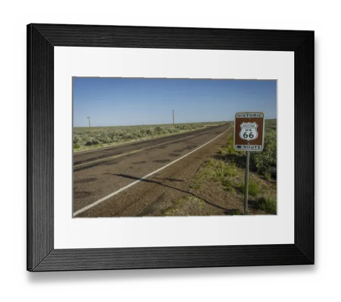 Framed Print : Historic Old Route 66 passed through Petrified Forest National Park, AZ Framed Print : Historic Old Route 66 passed through Petrified Forest National Park, AZ