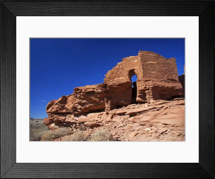 Framed Print : North America, USA, Arizona, Wupatki. Wukoki Pueblo in Wupatki National Monument