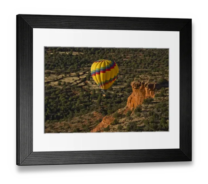 Framed Print : Aerial View; sister balloon; Doe Mesa; Red Rock Country; Sedona; Coconino National