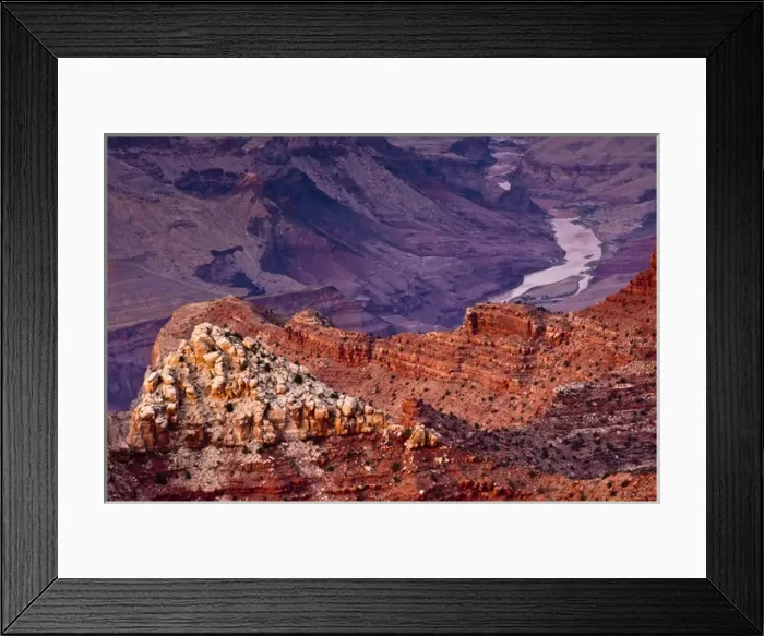 Framed Print : Colorado River; Lipan Point, South Rim; Grand Canyon National Park; Arizona; USA