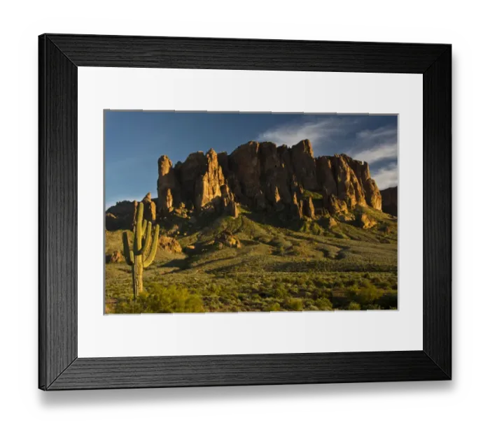Framed Print : Sunset, Flat Iron Mountain, Lost Dutchman State Park, Apache Junction, Arizona, USA Framed Print : Sunset, Flat Iron Mountain, Lost Dutchman State Park, Apache Junction, Arizona, USA