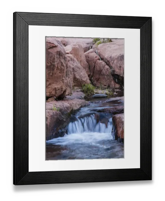Framed Print : Small Cascade in Oak Creek, Sedona Arizona Framed Print : Small Cascade in Oak Creek, Sedona Arizona