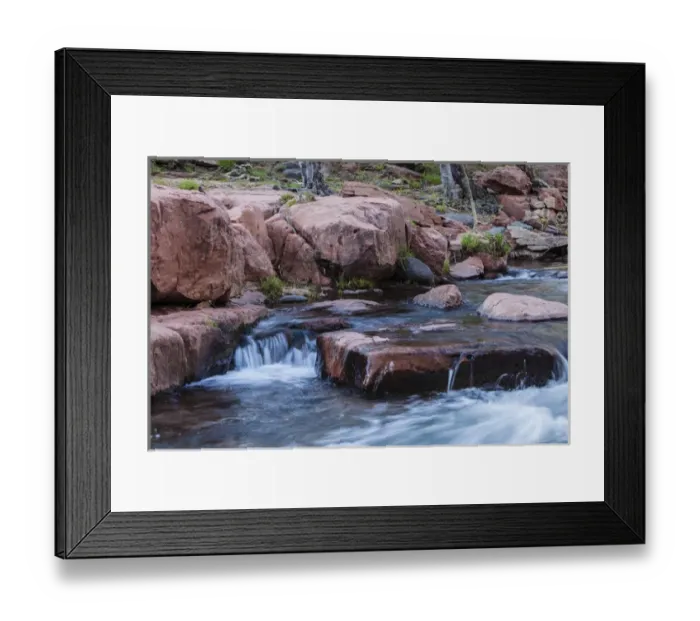 Framed Print : Small Cascade in Oak Creek, Sedona Arizona Framed Print : Small Cascade in Oak Creek, Sedona Arizona