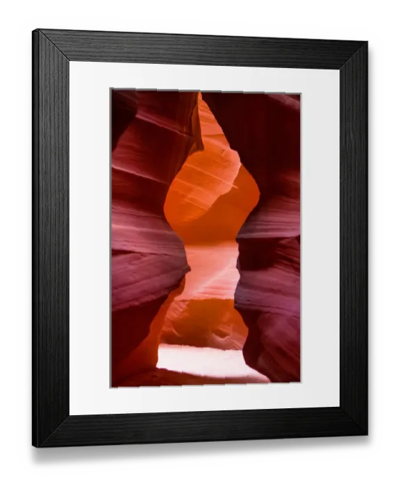 Framed Print : A tour through the red rock tunnels of Antelope Canyon in Arizona, USA