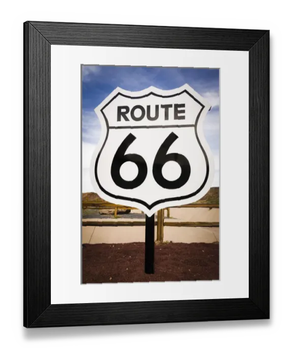Framed Print : Highway sign on historic Route 66, Seligman, Arizona USA Framed Print : Highway sign on historic Route 66, Seligman, Arizona USA