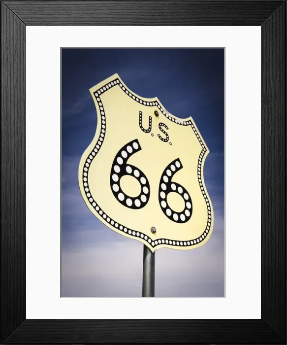 Framed Print : Highway sign on historic Route 66, Seligman, Arizona USA Framed Print : Highway sign on historic Route 66, Seligman, Arizona USA