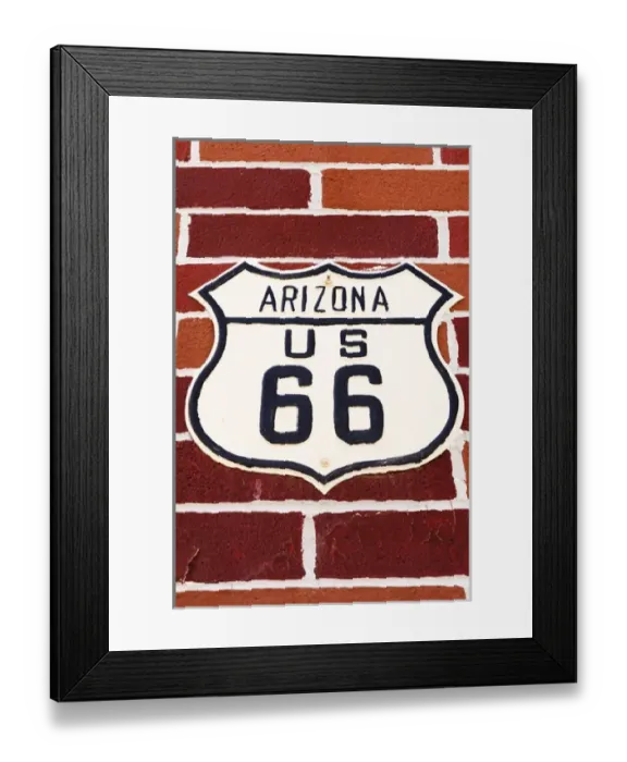 Framed Print : Highway sign on historic Route 66, Seligman, Arizona USA Framed Print : Highway sign on historic Route 66, Seligman, Arizona USA