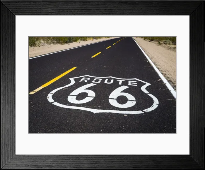 Framed Print : Highway marker on historic Route 66, Seligman, Arizona USA Framed Print : Highway marker on historic Route 66, Seligman, Arizona USA