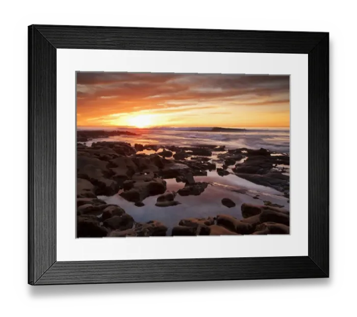 Framed Print : USA, California, La Jolla, Sunset over tide pools at Coast Blvd. Park Framed Print : USA, California, La Jolla, Sunset over tide pools at Coast Blvd. Park