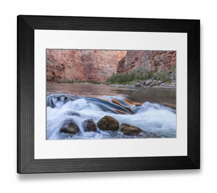 Framed Print : Reflections from morning sun. Colorado River. Grand Canyon. Arizona. USA Framed Print : Reflections from morning sun. Colorado River. Grand Canyon. Arizona. USA