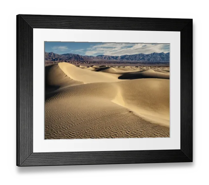 Framed Print : USA, California, Death Valley National Park, Morning sun hits Mesquite Flat Dunes Framed Print : USA, California, Death Valley National Park, Morning sun hits Mesquite Flat Dunes