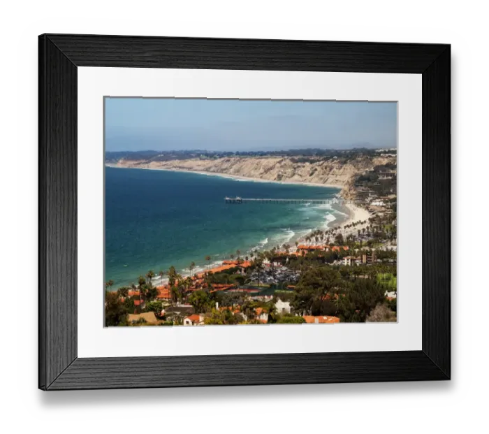 Framed Print : USA, California, La Jolla, View of La Jolla Shores and Scripps Pier Framed Print : USA, California, La Jolla, View of La Jolla Shores and Scripps Pier