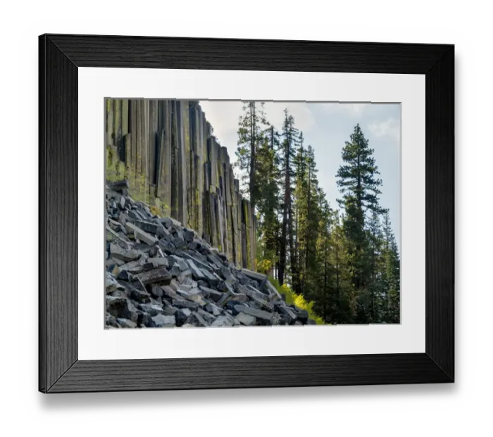 Framed Print : USA, California, Eastern Sierra, Devils Postpile National Monument in autumn Framed Print : USA, California, Eastern Sierra, Devils Postpile National Monument in autumn