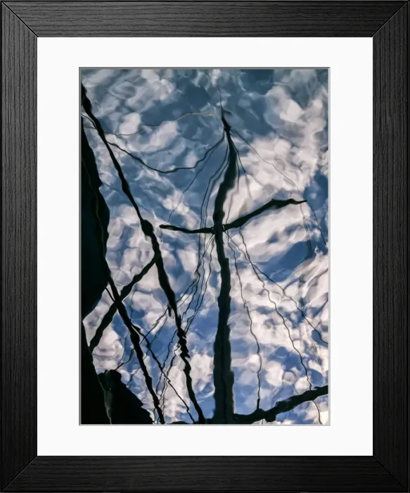 Framed Print : USA, California, San Diego, Abstract sailboat reflection in Americas Cup Harbor Framed Print : USA, California, San Diego, Abstract sailboat reflection in Americas Cup Harbor