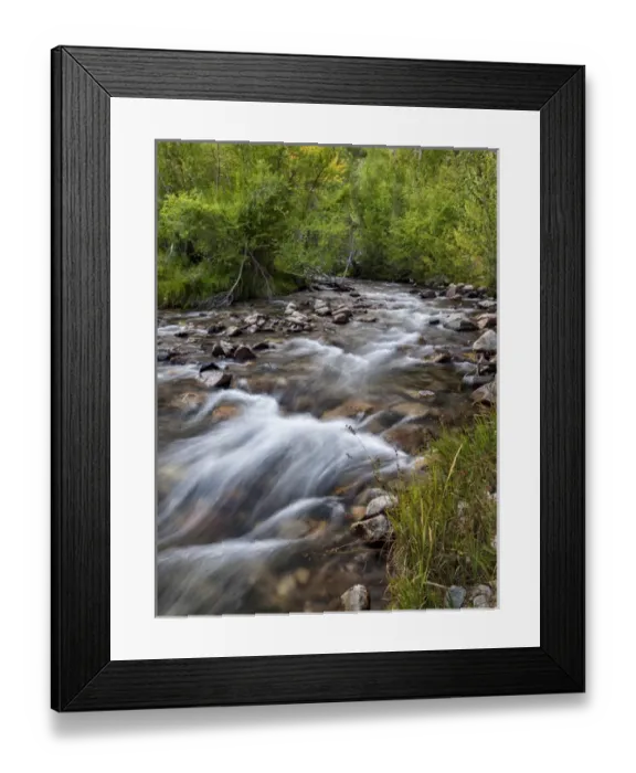 Framed Print : USA, California, Eastern Sierra, The flowing waters of Big Pine Creek