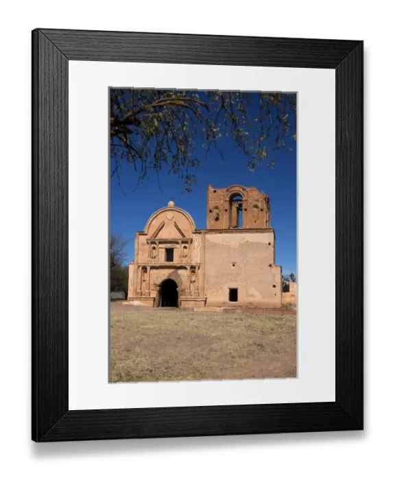 Framed Print : USA, Arizona, Tumacacori National Historic Park, Morning in the park Framed Print : USA, Arizona, Tumacacori National Historic Park, Morning in the park