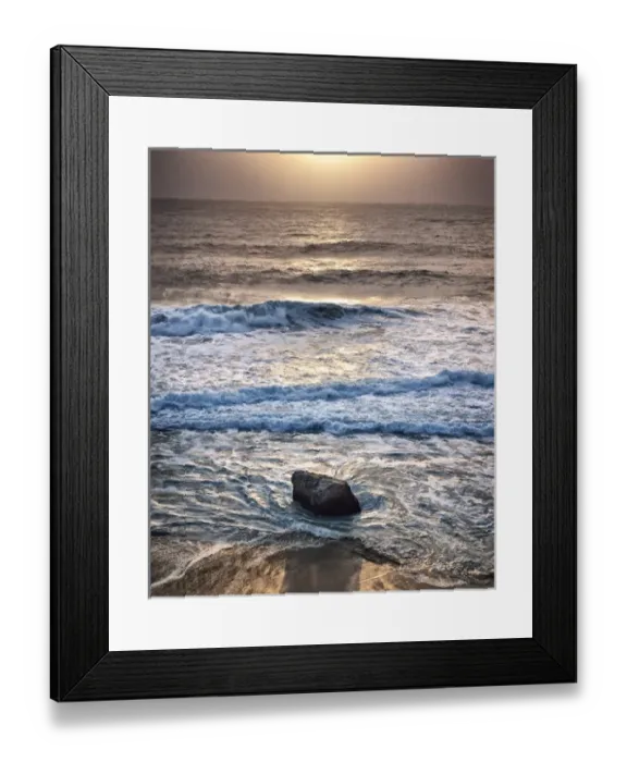 Framed Print : USA, California, Big Sur, Sunset at Garrapata State Beach