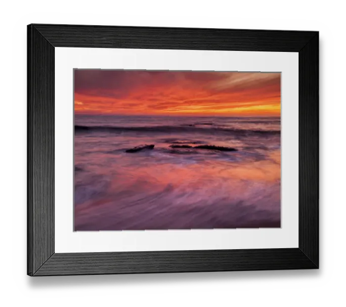Framed Print : USA, California, La Jolla, Sunset at north end of Windansea Beach Framed Print : USA, California, La Jolla, Sunset at north end of Windansea Beach