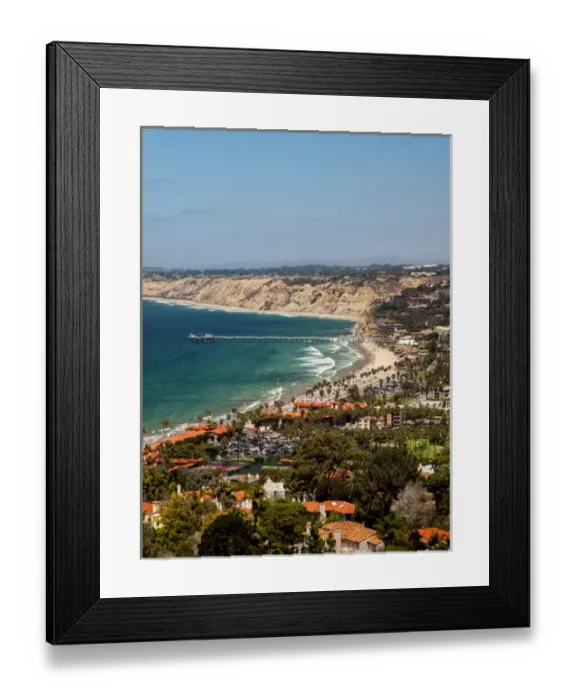 Framed Print : USA, California, La Jolla, View of La Jolla Shores and Scripps Pier