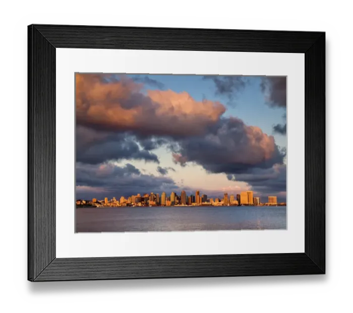 Framed Print : USA, California, San Diego, City skyline across San Diego Bay Framed Print : USA, California, San Diego, City skyline across San Diego Bay