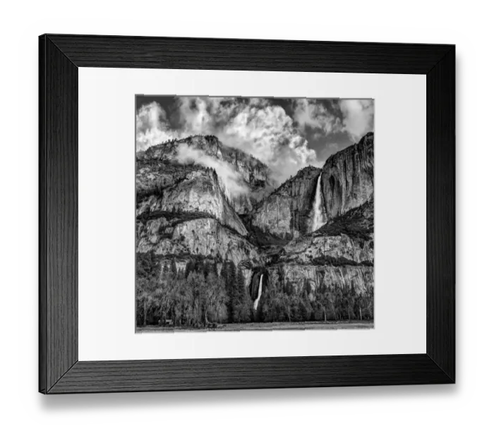 Framed Print : USA, California, Yosemite National Park, Upper and Lower Yosemite Falls at sunrise Framed Print : USA, California, Yosemite National Park, Upper and Lower Yosemite Falls at sunrise