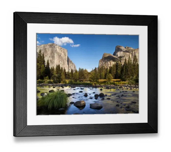 Framed Print : USA, California, Yosemite National Park, The Merced River, El Capitan, and Cathedral Framed Print : USA, California, Yosemite National Park, The Merced River, El Capitan, and Cathedral