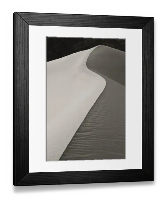 Framed Print : USA, California, Death Valley National Park. S-shaped dune ridge lit by morning light Framed Print : USA, California, Death Valley National Park. S-shaped dune ridge lit by morning light