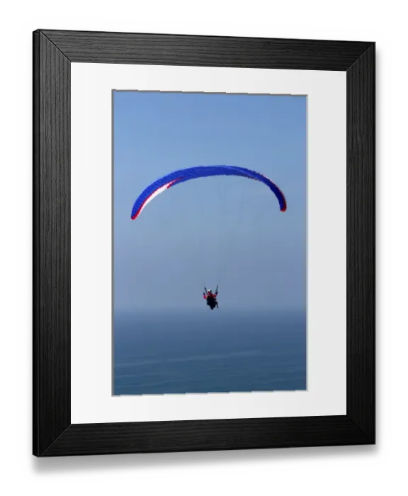 Framed Print : USA, California, San Diego. Hang glider flying at Torrey Pines Gliderport. Credit as Framed Print : USA, California, San Diego. Hang glider flying at Torrey Pines Gliderport. Credit as