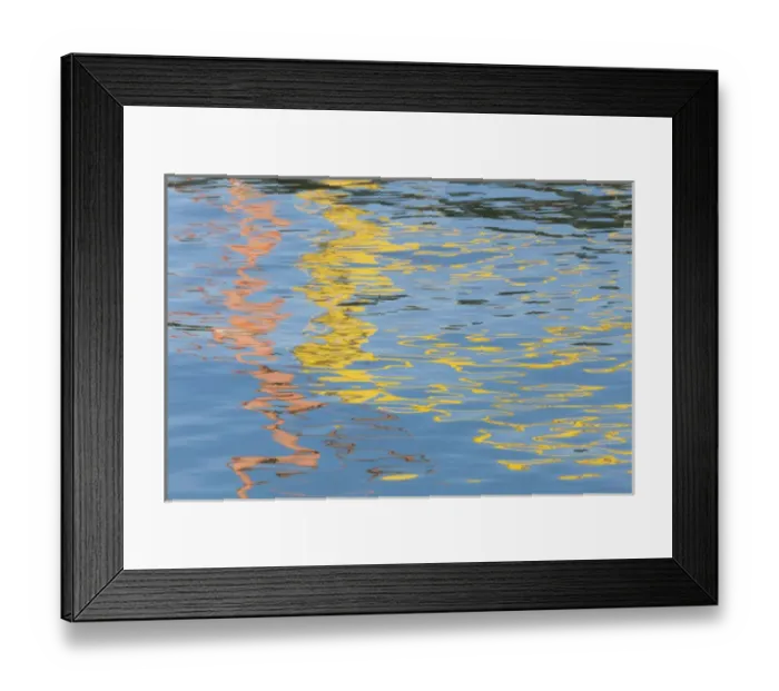 Framed Print : USA, California, San Diego, Seaport Village. Abstract reflections in water. Credit as Framed Print : USA, California, San Diego, Seaport Village. Abstract reflections in water. Credit as