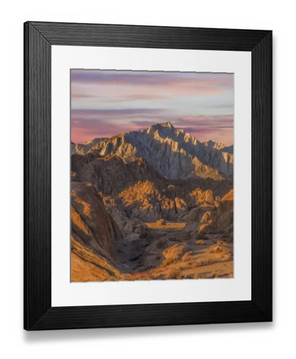 Framed Print : USA, California. View of Lone Pine Peak from Alabama Hills Framed Print : USA, California. View of Lone Pine Peak from Alabama Hills