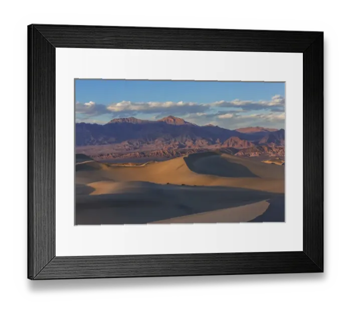 Framed Print : The Mesquite sand dunes in Death Valley National Park, California, USA