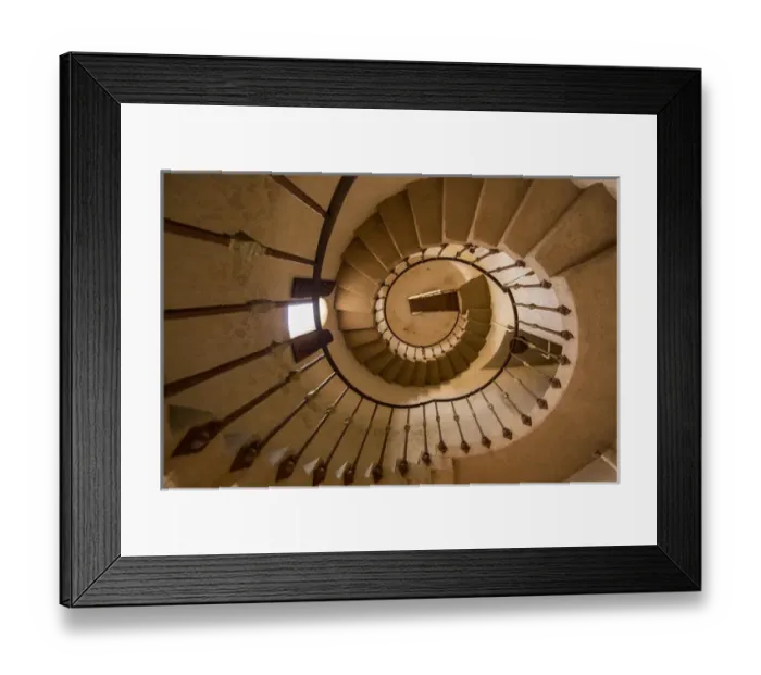 Framed Print : Spiral stairway in Scottys Castle in Death Valley National Park, California, USA Framed Print : Spiral stairway in Scottys Castle in Death Valley National Park, California, USA