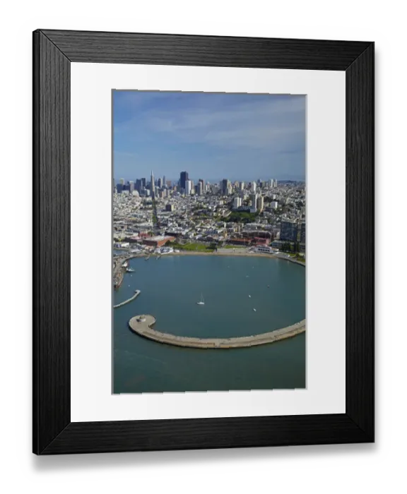 Framed Print : USA, California, San Francisco - Municipal Pier and San Francisco Maritime National Framed Print : USA, California, San Francisco - Municipal Pier and San Francisco Maritime National