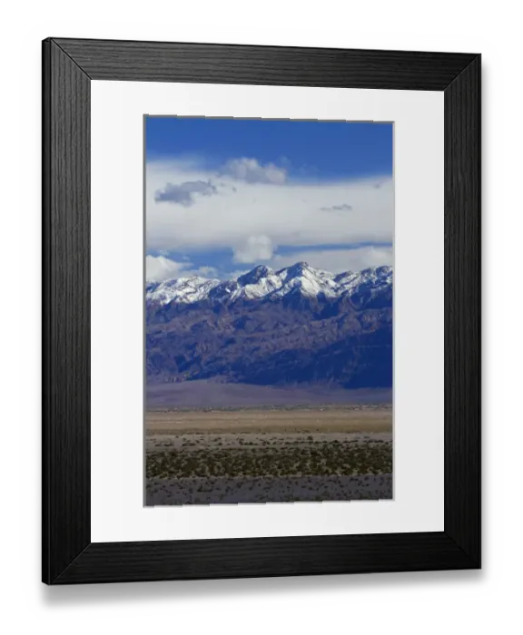 Framed Print : Death Valley near Stovepipe Wells, and snow on Grapevine Mountains, Death Valley National Park Framed Print : Death Valley near Stovepipe Wells, and snow on Grapevine Mountains, Death Valley National Park