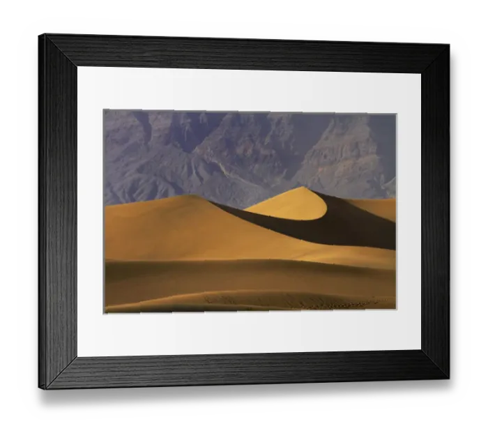 Framed Print : Mesquite Flat Sand Dunes and Grapevine Mountains, near Stovepipe Wells, Death Valley National Park