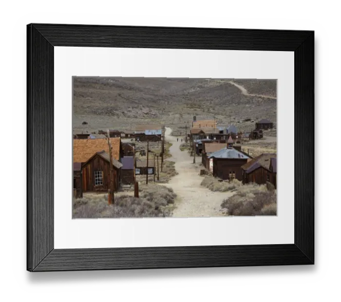 Framed Print : Green Street, Bodie Ghost Town ( elevation 8379 ft  /  2554 m ), Bodie Hills, Mono County