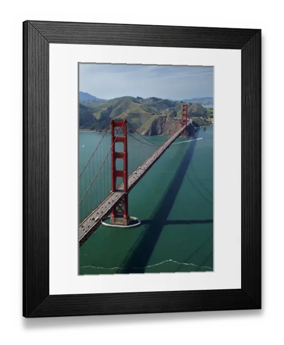 Framed Print : USA, California, San Francisco - Golden Gate Bridge, and Marin Headlands, San Francisco
