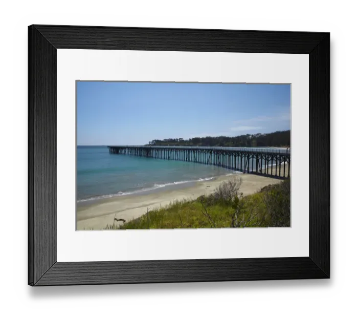 Framed Print : USA, California Central Coast, San Simeon, , Jetty and William Randolph Hearst Memorial Beach Framed Print : USA, California Central Coast, San Simeon, , Jetty and William Randolph Hearst Memorial Beach