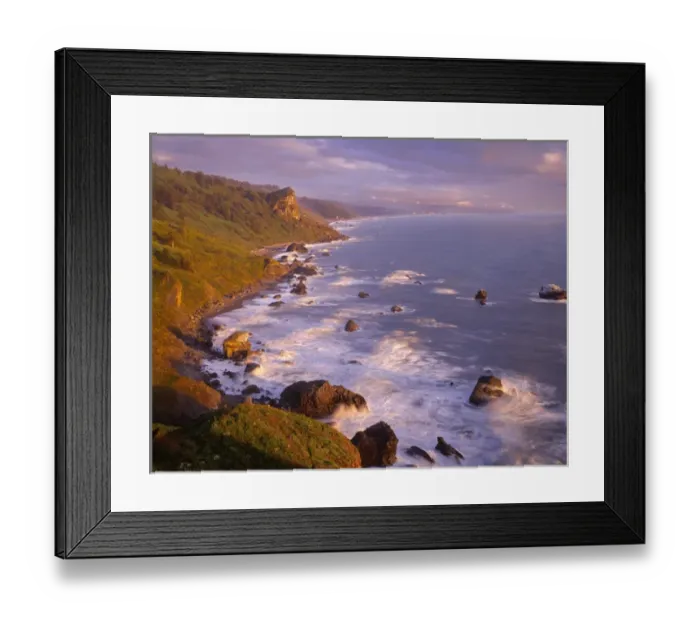 Framed Print : USA, California, Redwood National and State Parks, View south along coastline Framed Print : USA, California, Redwood National and State Parks, View south along coastline
