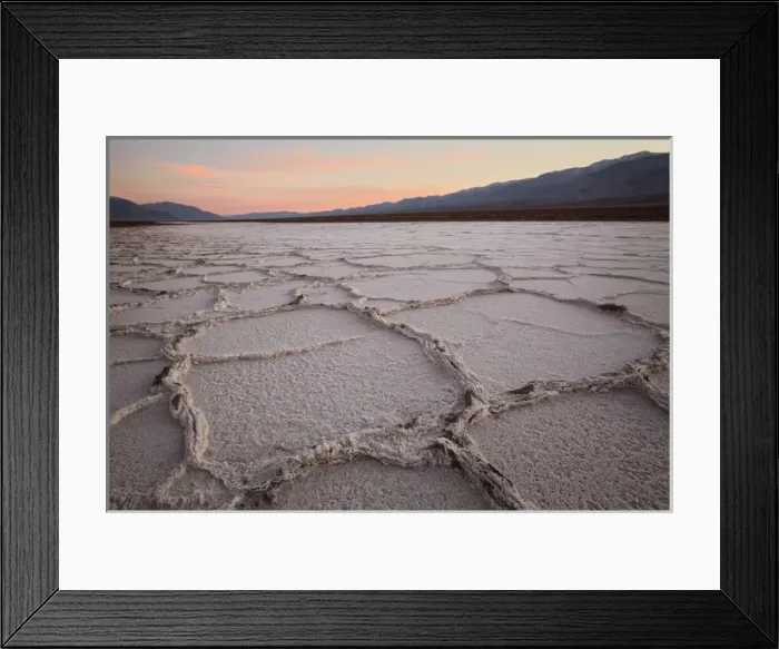 Framed Print : USA California Death Valley Salt Flats