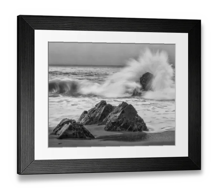 Framed Print : USA California Garapata Beach Crashing Surf Framed Print : USA California Garapata Beach Crashing Surf
