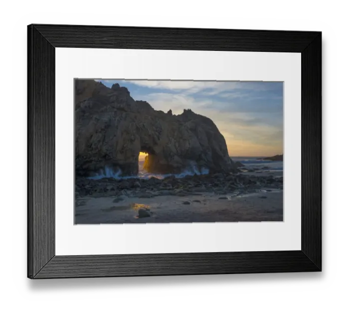 Framed Print : North America, USA, California. Last light through the arch at Pfeiffer Big Sur State Park Framed Print : North America, USA, California. Last light through the arch at Pfeiffer Big Sur State Park
