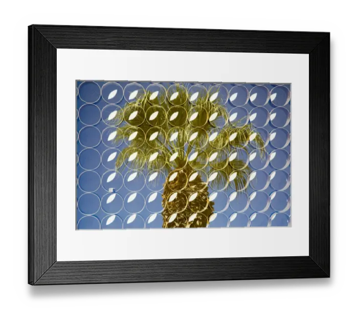 Framed Print : Superimposed image over plam trees, Palm Springs, California, USA Framed Print : Superimposed image over plam trees, Palm Springs, California, USA