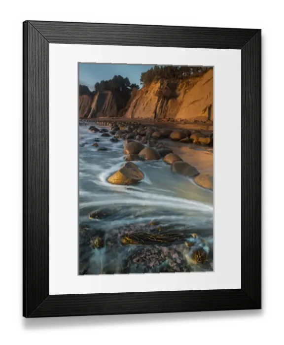 Framed Print : North America, USA, California. Bowling Ball Beach at low tide at sunset, Schooner Framed Print : North America, USA, California. Bowling Ball Beach at low tide at sunset, Schooner