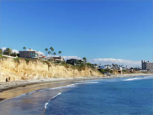 USA, California, San Diego. San Diego coastline cliffs north of Pacific Beach